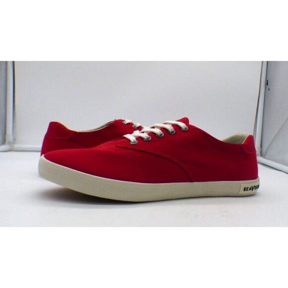 SeeVees Women’s Palm Ave Plimsoll Sneakers, Cherry, Sz.9 - Picture 10 of 13